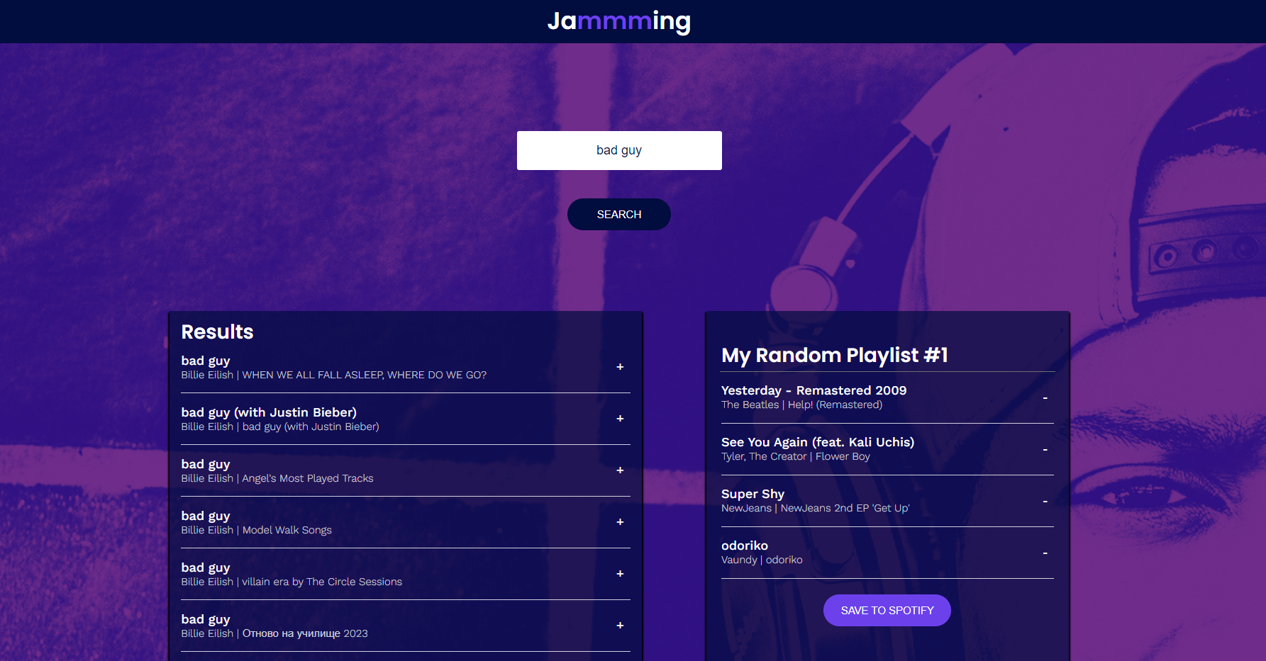 Jammming - Playlist Builder